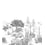 Succulentes Grisaille Panel Isidore Leroy 300x330 cm - 6 lés - complet 6247601 et 6247603