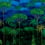 Carta da parati murale Ciel Tropical Arte Bright Midnight 97650
