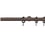 Focus 31 rod wall installation kit with rings Houlès Or Rose Brossé T5026-3017