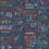 Naïf Wallpaper Maison Martin Morel Blue MMM-402-BLU