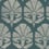 Ottoman Fans Wall Covering York Wallcoverings Deep Teal/Cream HC7574