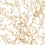 Budding Branch Silhouette Wall Covering York Wallcoverings White/Gold HC7516