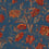 Rose de Nuit Wallpaper Etoffe.com x Papier Français Bleu BNF 3018 M1 002 ET52