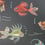 Papier peint Aquarium Nina Campbell Noir NCW3833-01