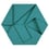 Akustische Wandbekleidung Hexagon Muratto Turquoise hexagon_turquoise