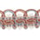 Geflecht Gimpe Antica 35 mm Houlès Bleu/Rouge 32425-9065