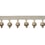 Fleurs de lin Beaded fringe Houlès Naturel 33132-9825