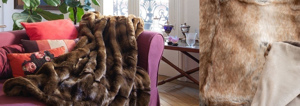 Nobilis - Collection Faux fur throws and cushions