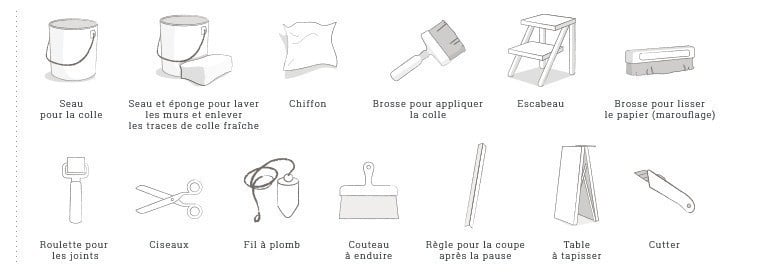 outils de pose de papier peint